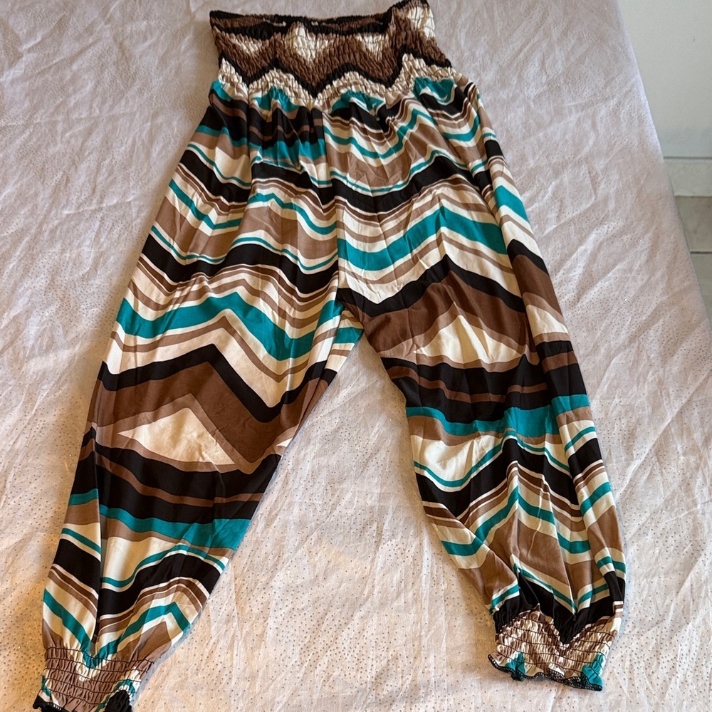 Chevron Patterned Harem Pants size M